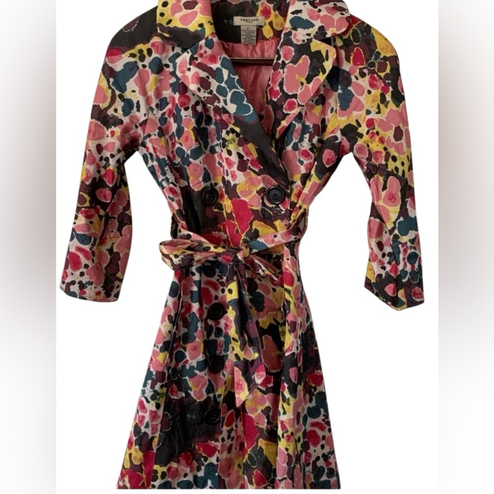 Colorful Abstract Trench Coat